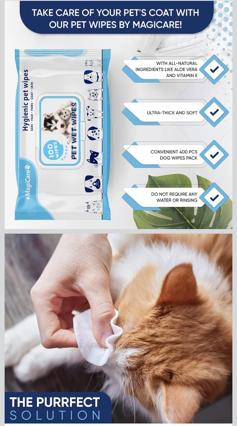 MagiCare Hygienic Pet Wet Wipes - 100 Count - photo 2