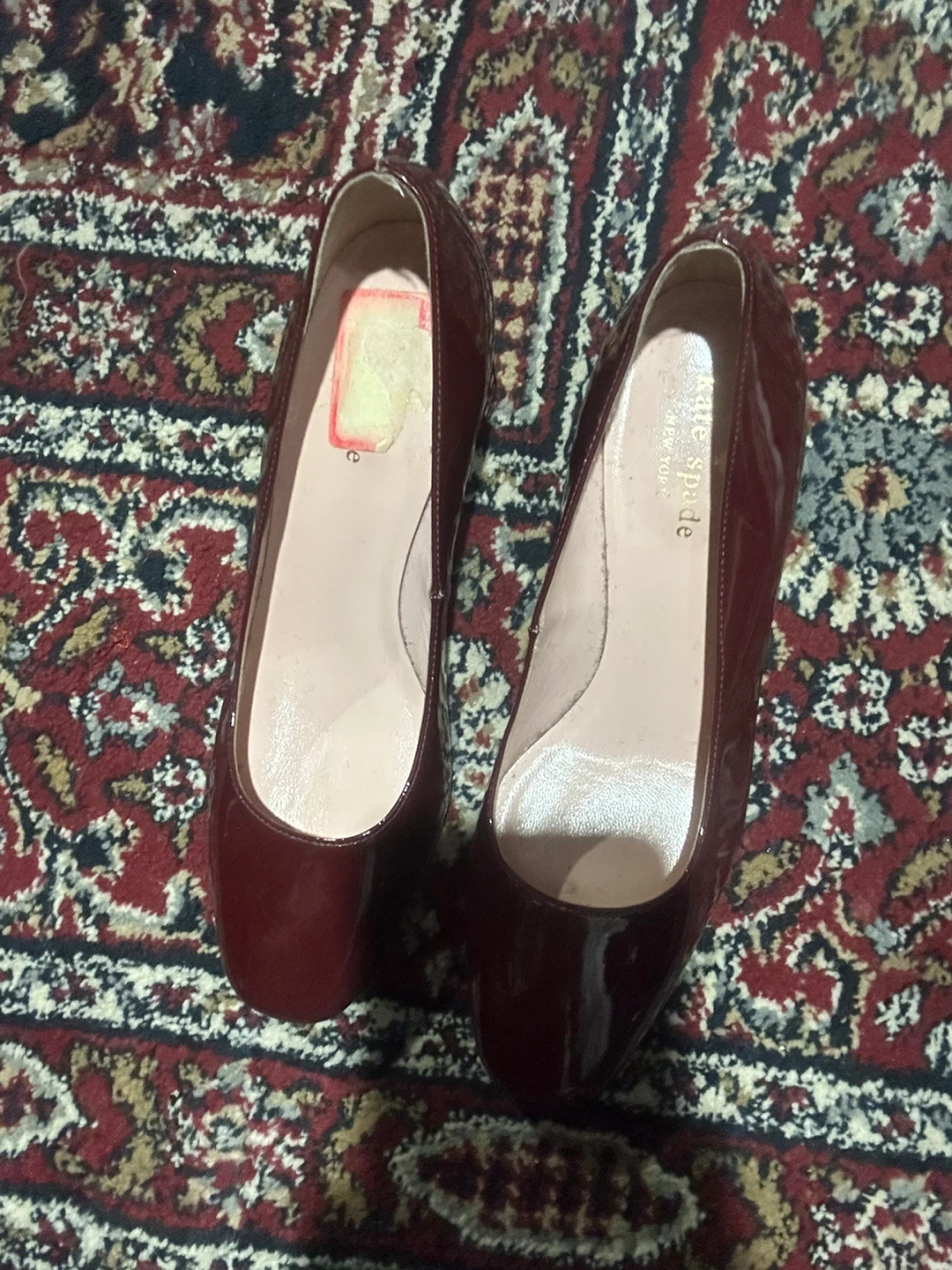 Kate Spade Burgundy Patent Leather Heels - Size 5