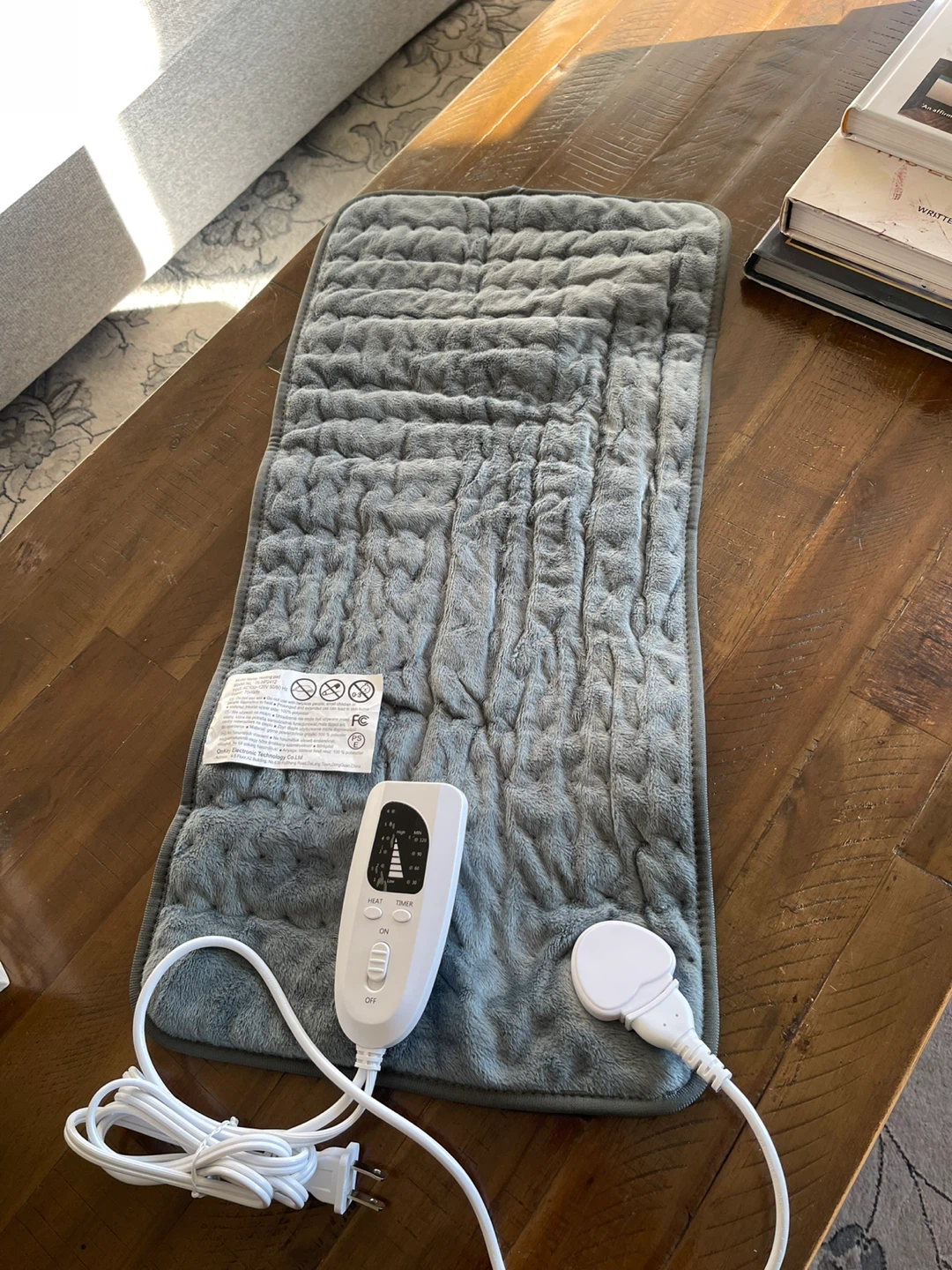 Grey Plush Electric Heating Pad - photo 4