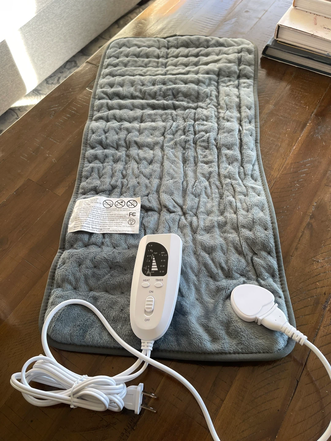 Grey Plush Electric Heating Pad - photo 3