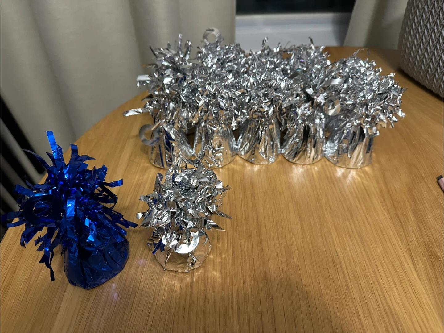 Silver Balloon Weights (Bonus: Blue Balloon Weight)