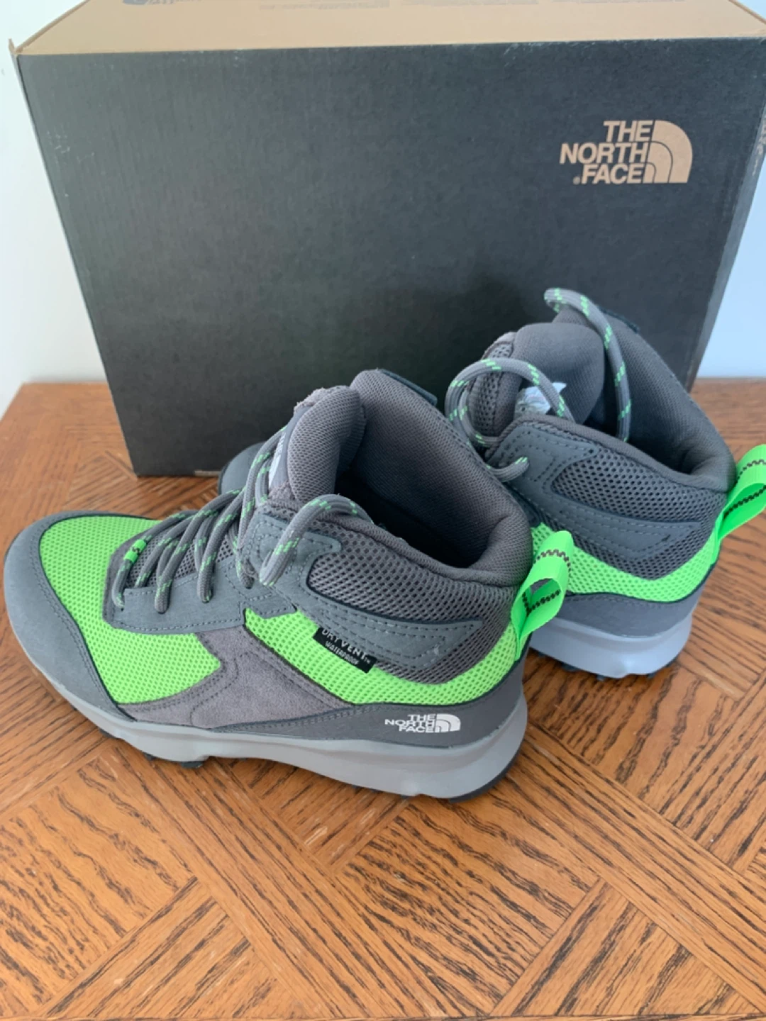 The North Face Grey and Green Mid-Top Hiking Boots - photo 2