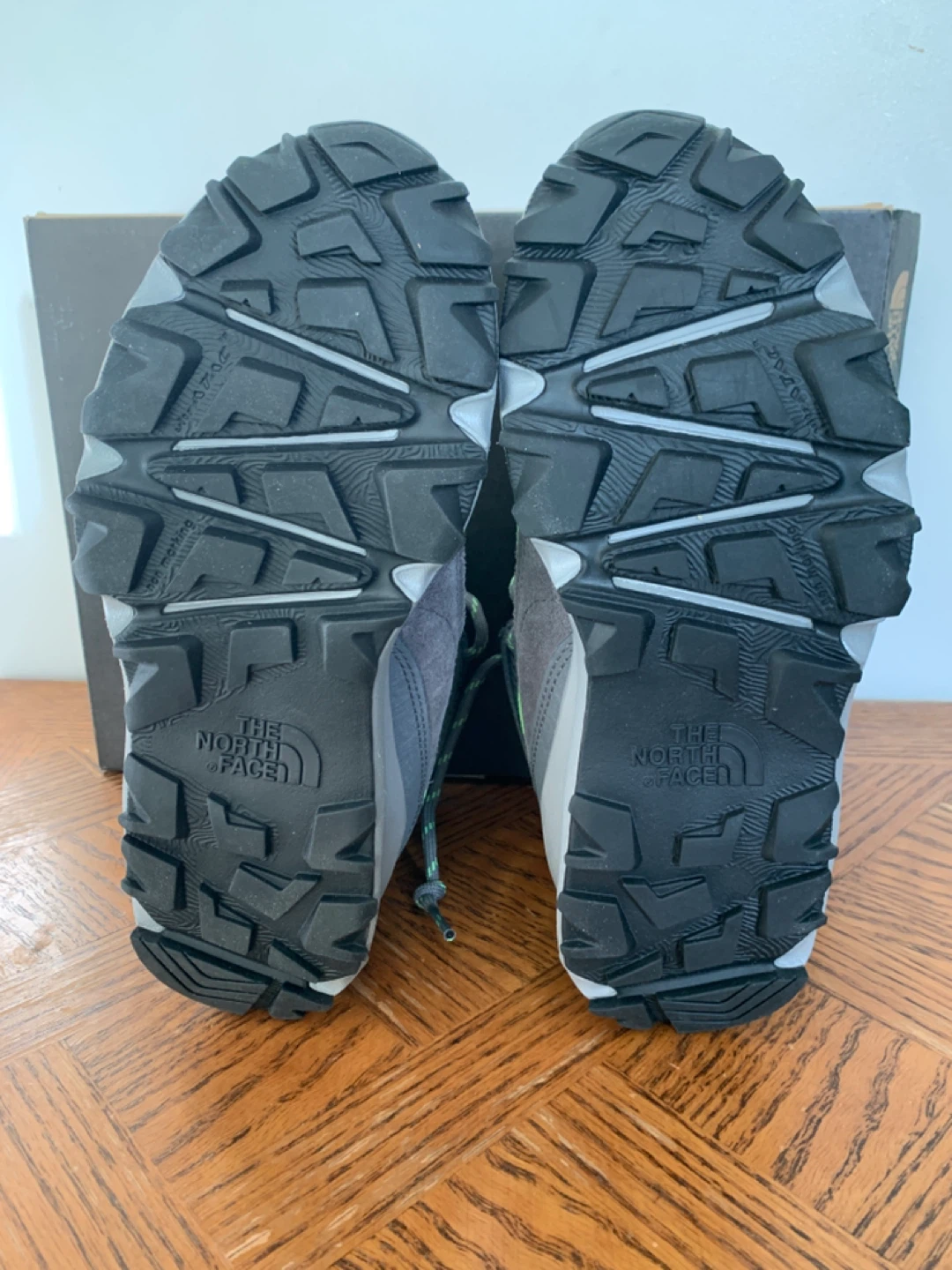 The North Face Grey and Green Mid-Top Hiking Boots - photo 4