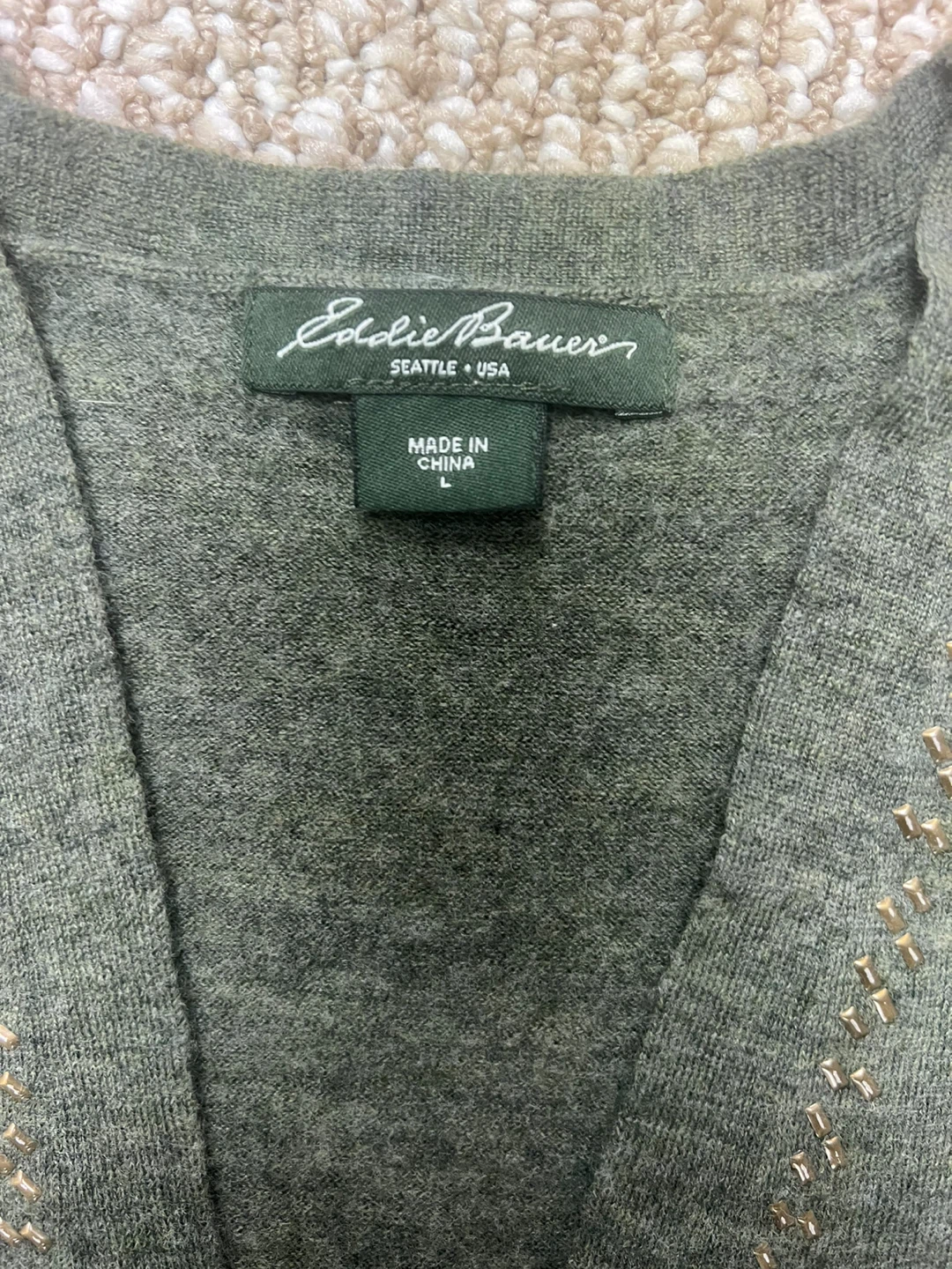 Eddie Bauer 100% Merino Wool Cardigan Sweater - photo 2