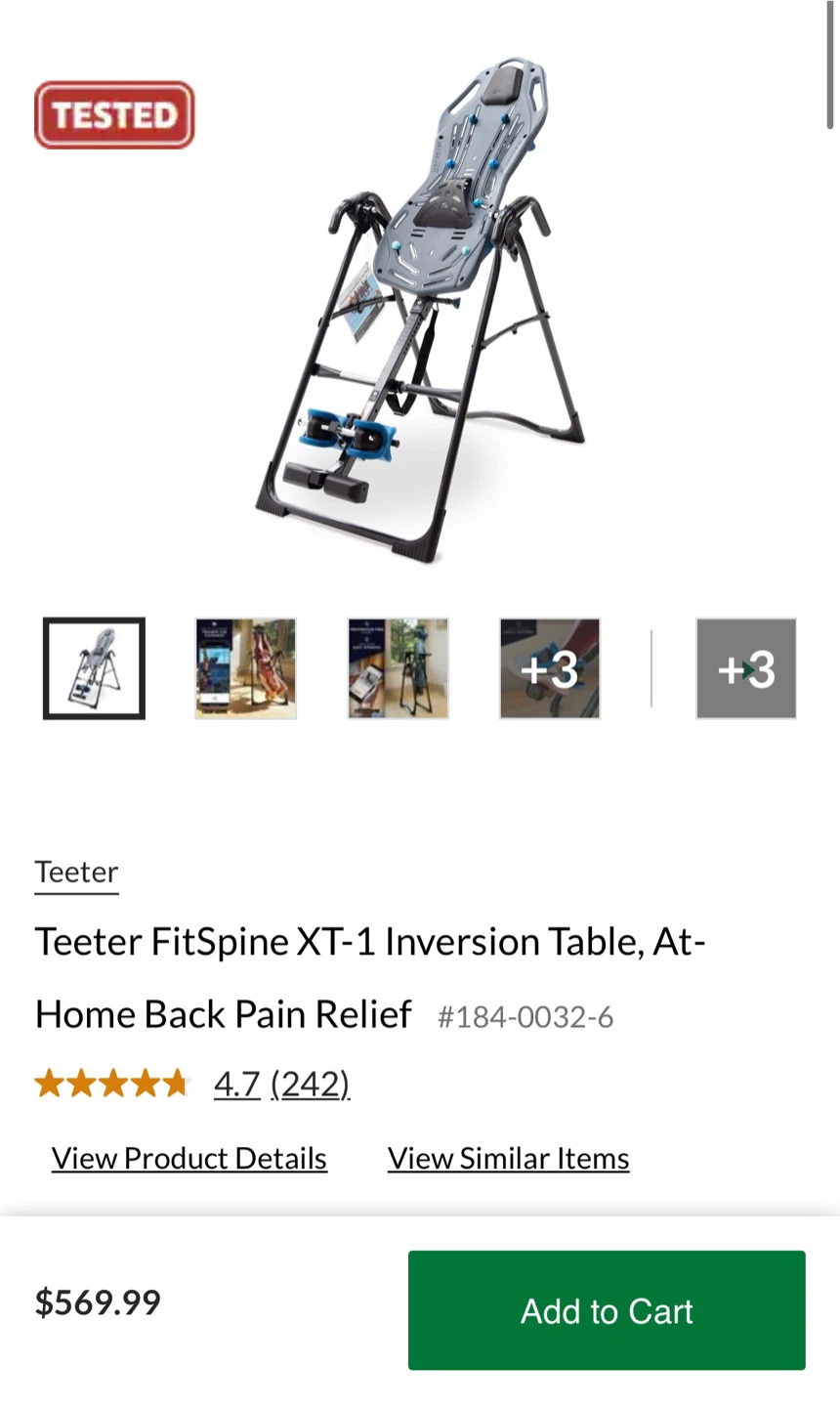 Teeter FitSpine XT-1 Inversion Table - photo 2