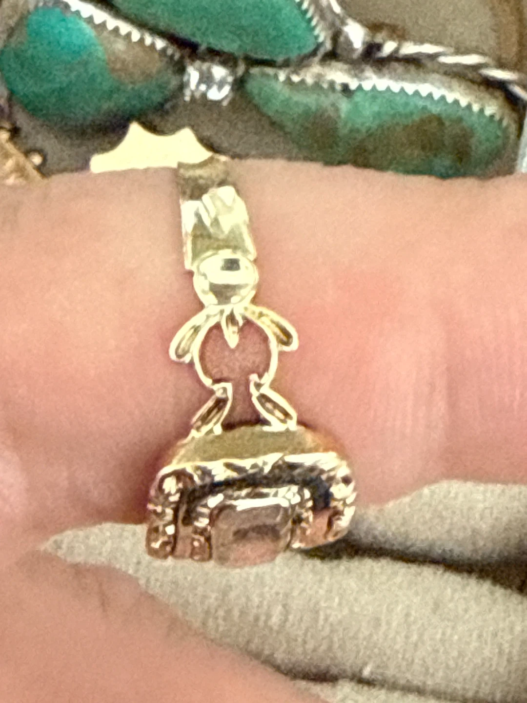 Antique 14k gold Georgian  Mourning Ring - photo 5