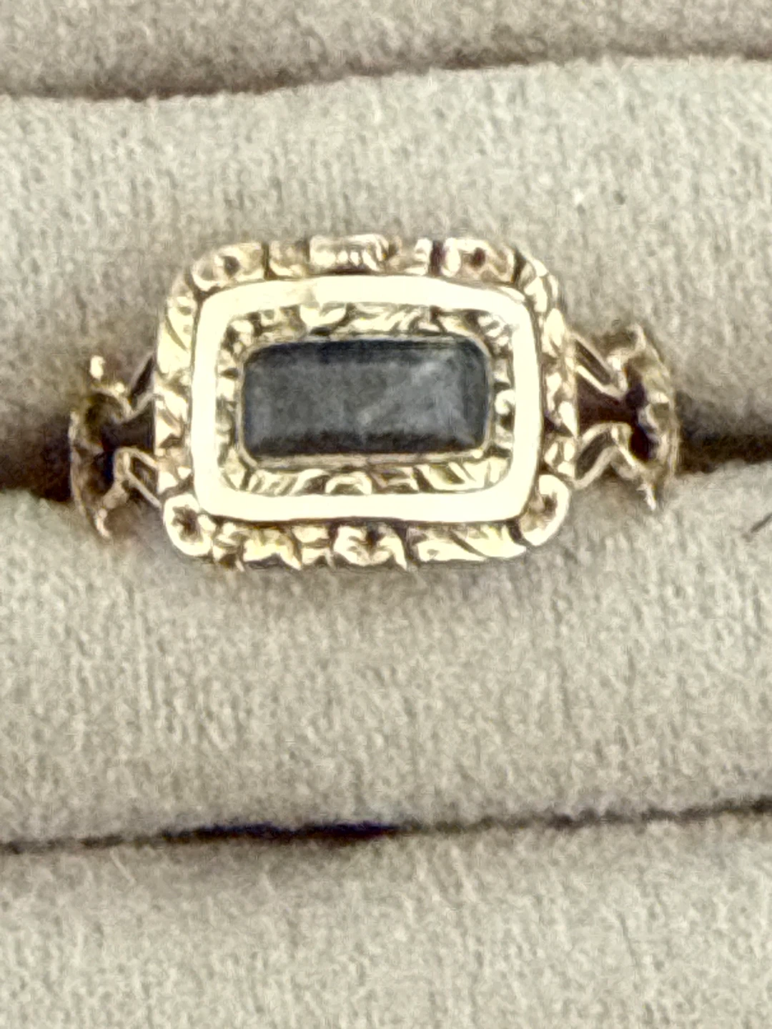 Antique 14k gold Georgian  Mourning Ring - photo 3