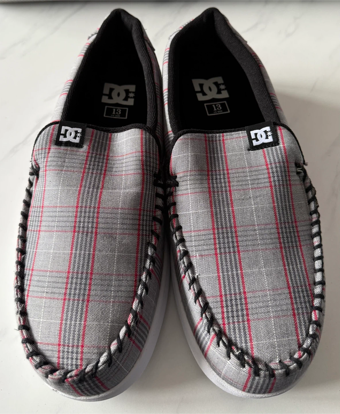 DC Shoes Plaid Slip-On Moccasins Size 13 - photo 4