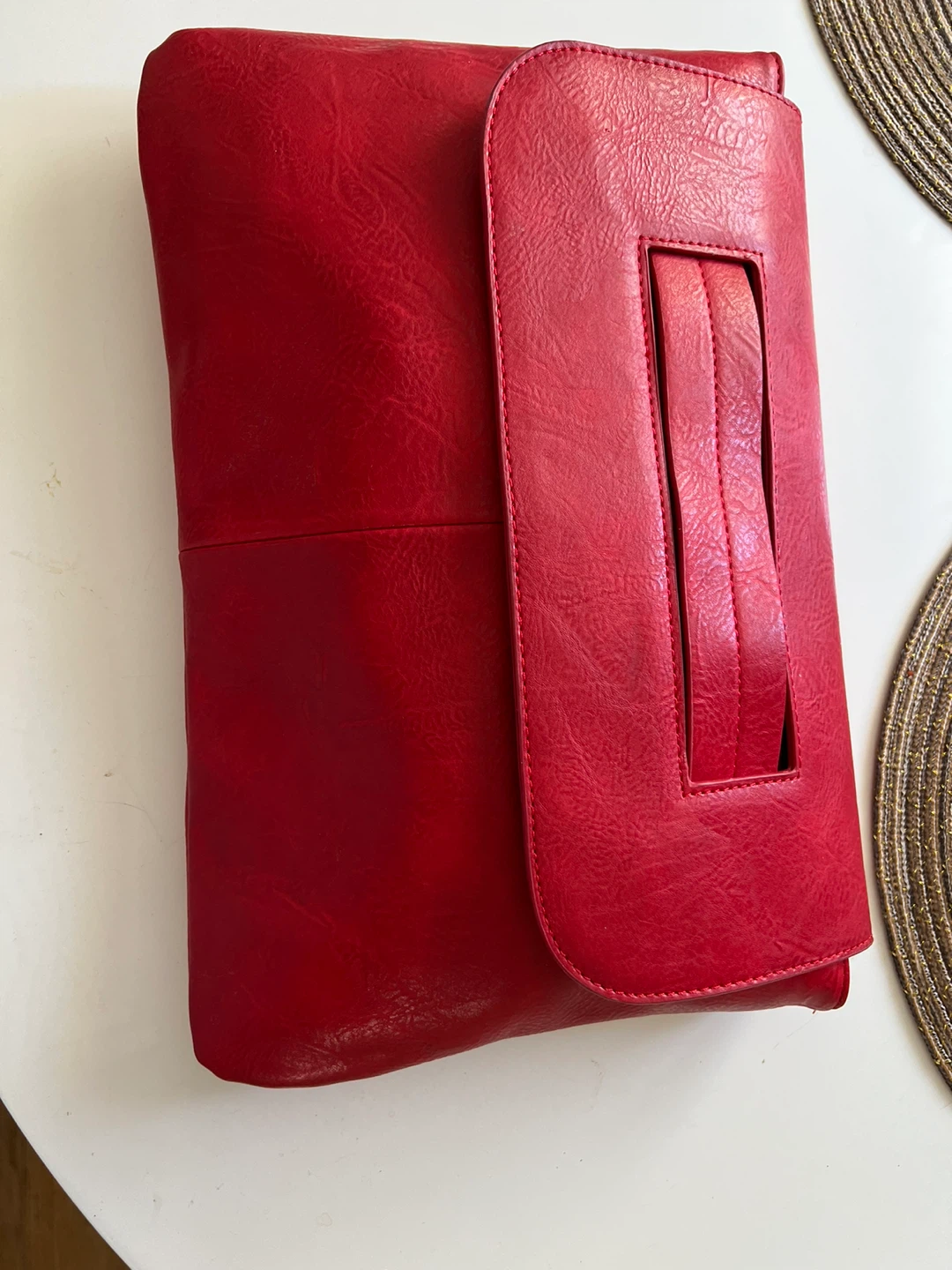 New Red Foldover Clutch Handbag - photo 3