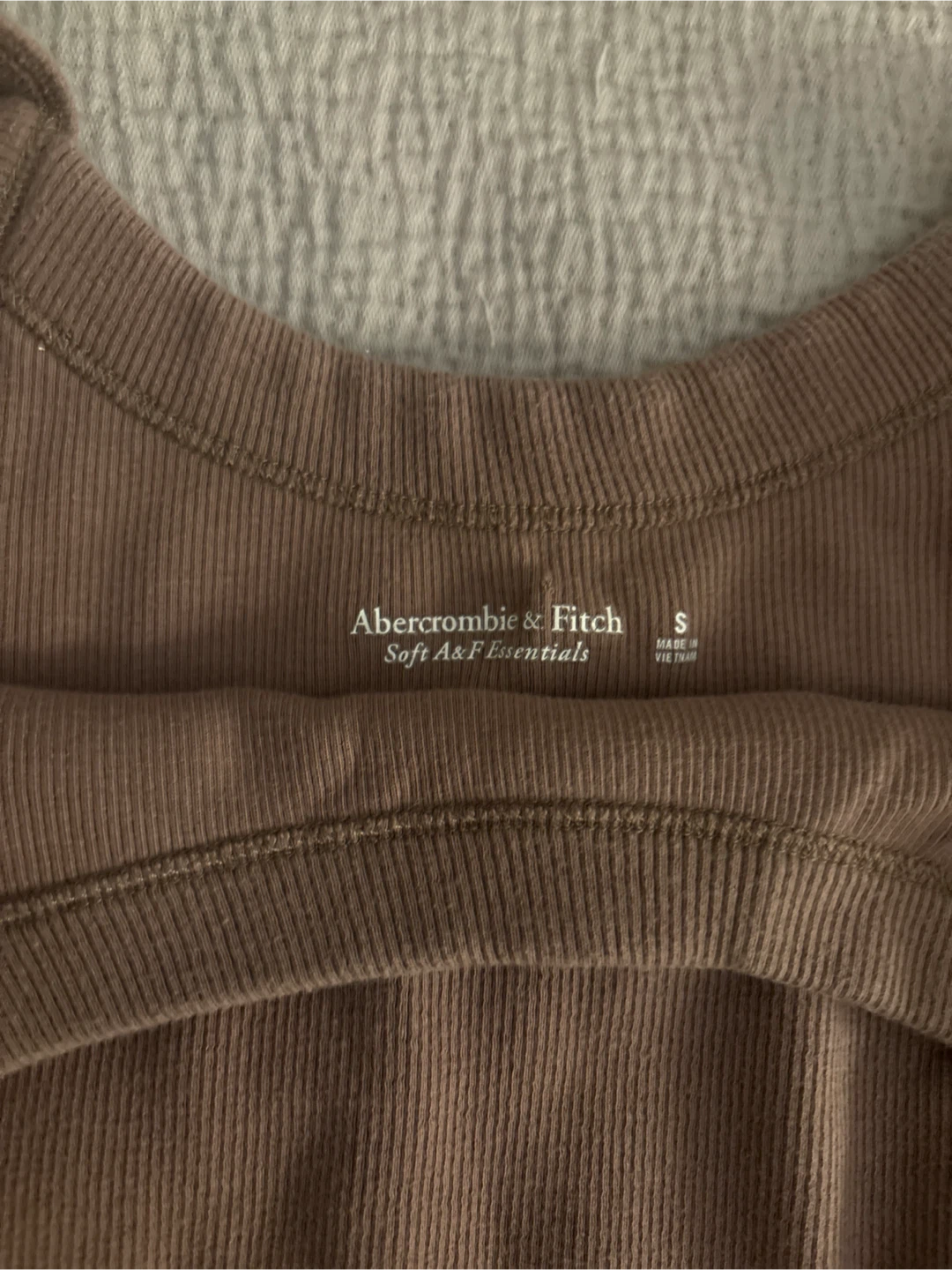 Abercrombie & Fitch Ribbed Tank Top - Brown - Size S - photo 2