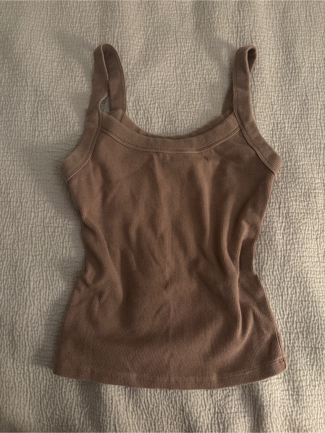 Abercrombie & Fitch Ribbed Tank Top - Brown - Size S