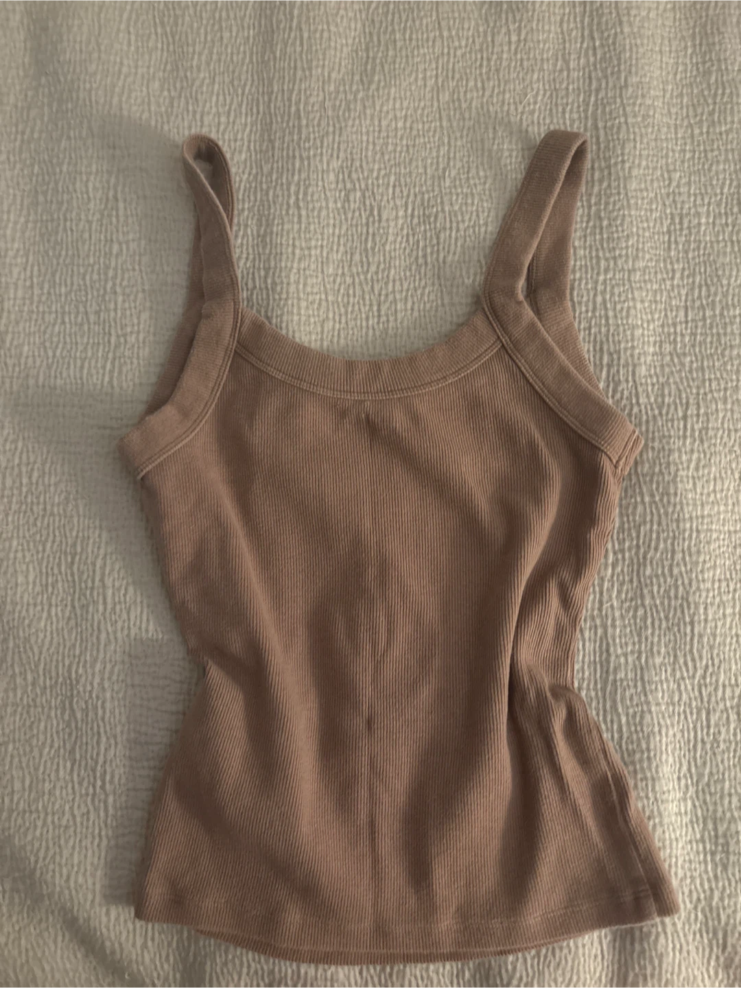 Abercrombie & Fitch Ribbed Tank Top - Brown - Size S - photo 3