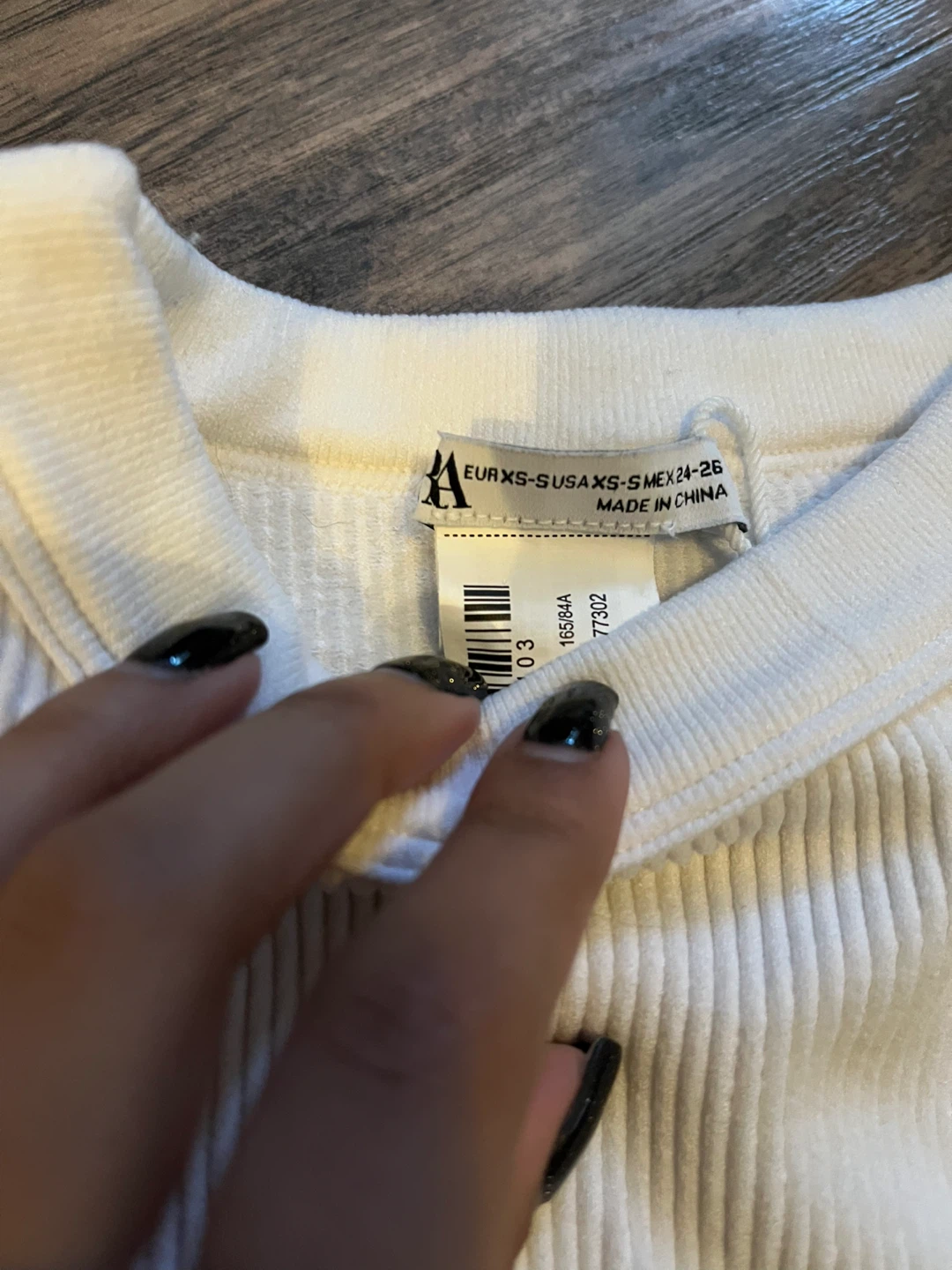 White Ribbed Cropped Tank Top - Size XS - photo 2