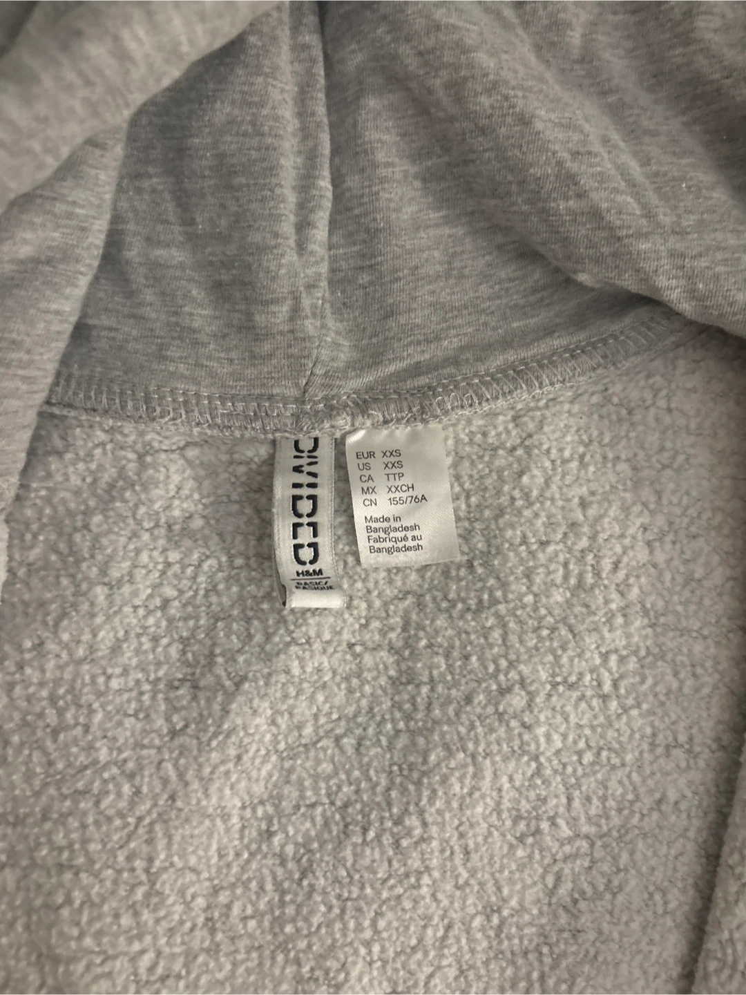H&M Divided Grey Zip-Up Hoodie XXS - photo 3