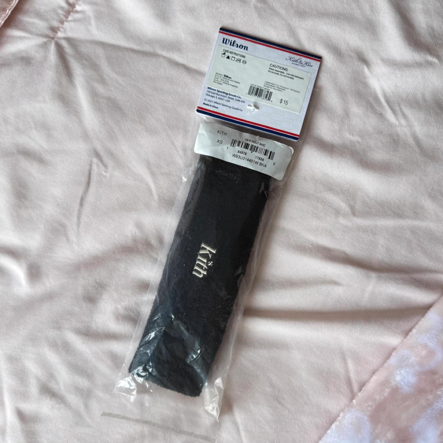 KITH x Wilson Premium Headband Black XS - photo 2