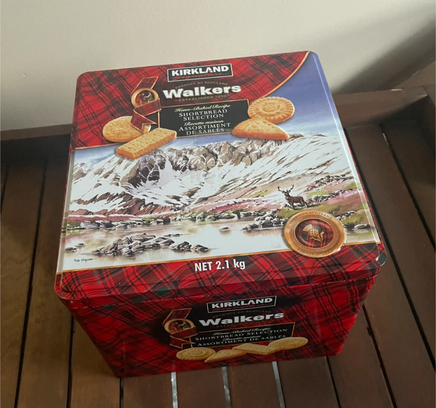 Kirkland Signature Walkers Shortbread Selection only empty Tin