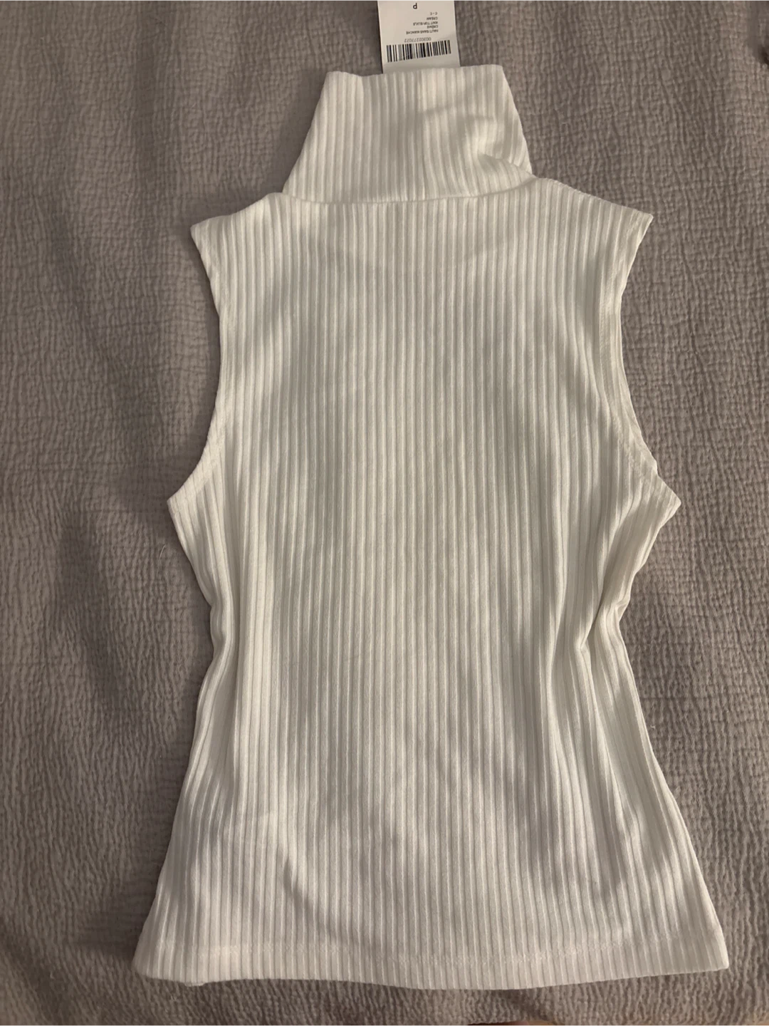 Forever 21 White Ribbed Turtleneck Top - Size Small - photo 2