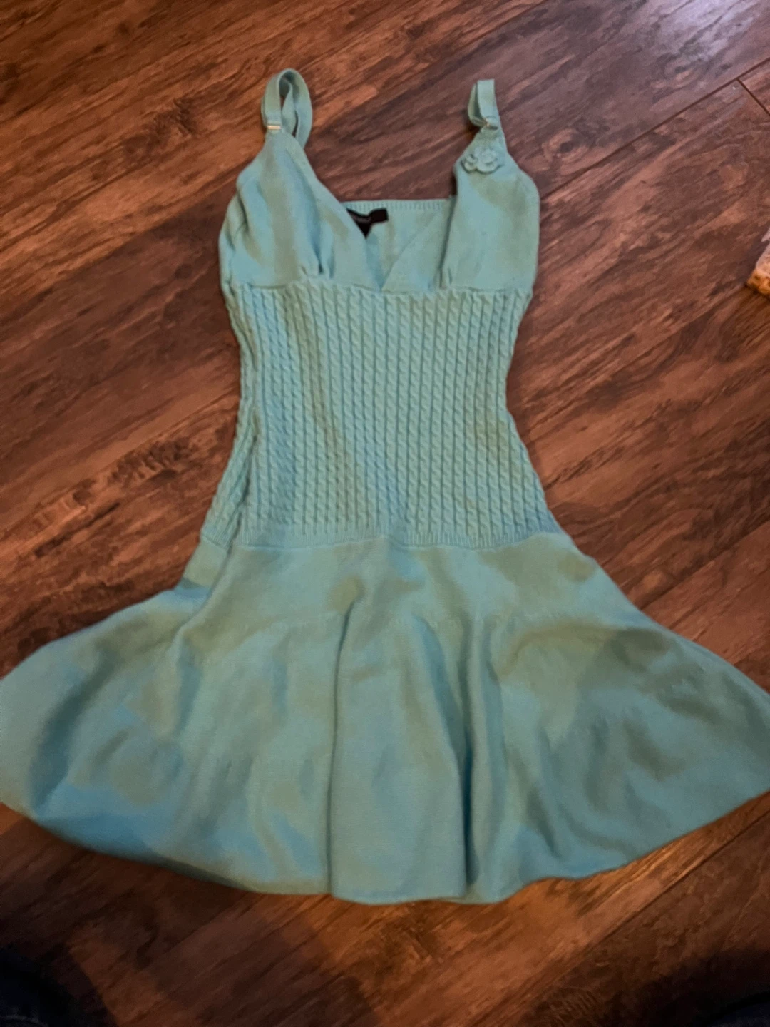 Forever 21 Blue Knit Fit and Flare Dress - Size M