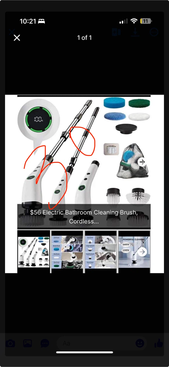 Electric Bathroom Cleaning Brush - Cordless
