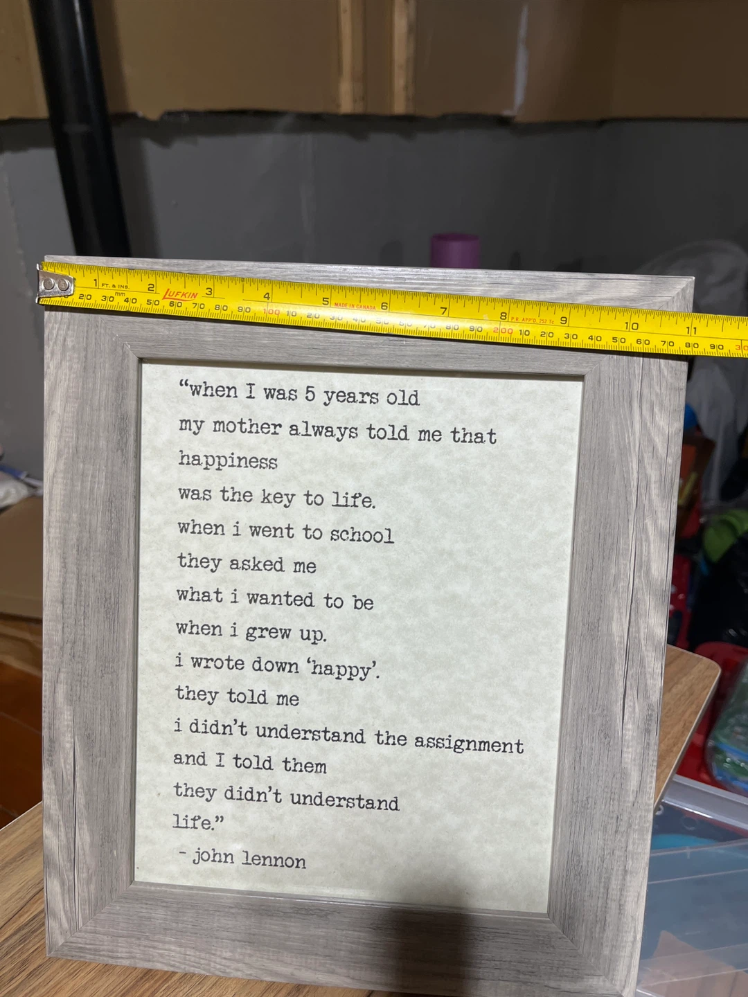 John Lennon Quote Picture Frame - photo 3