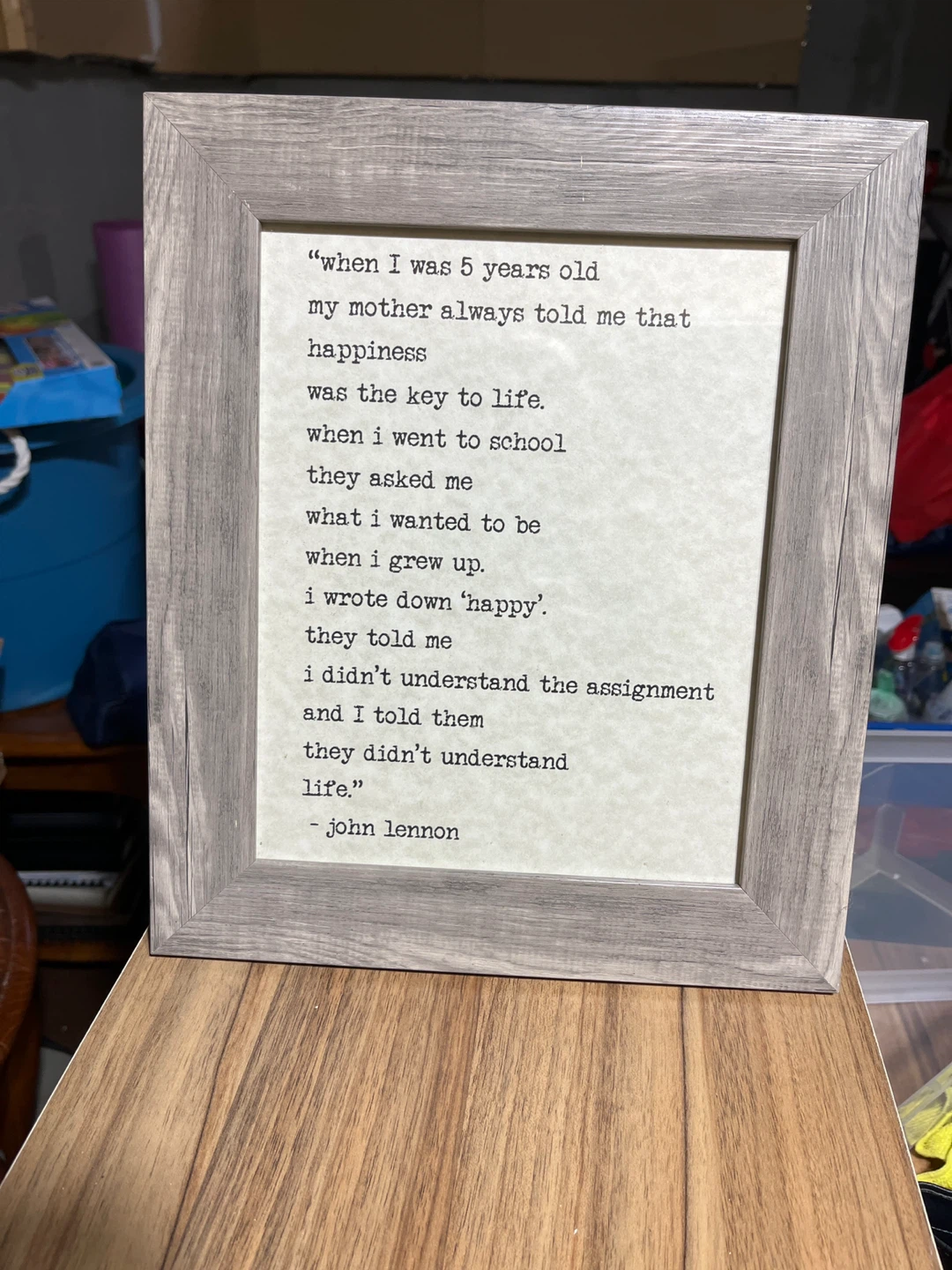 John Lennon Quote Picture Frame