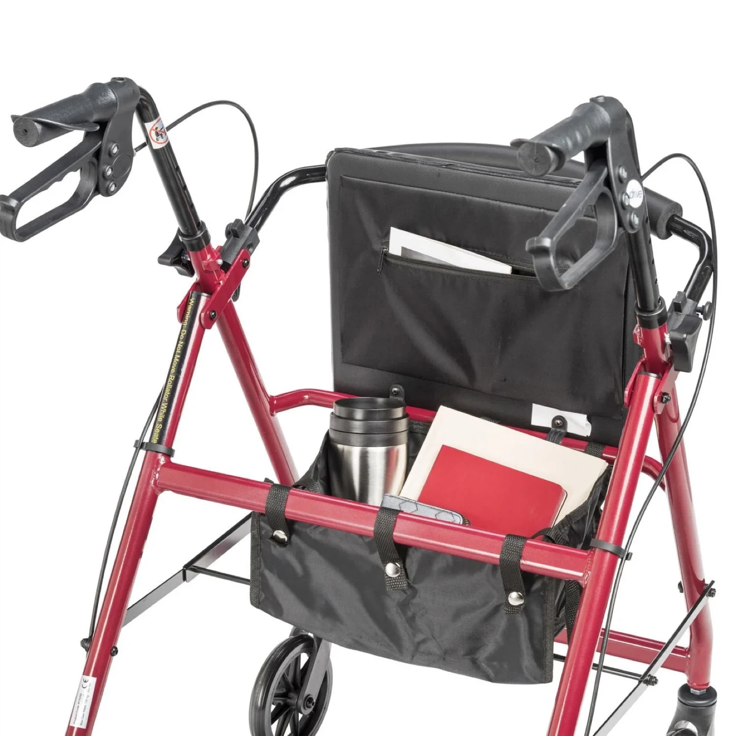 Drive Medical Red Walker with Seat and Wheels - photo 5
