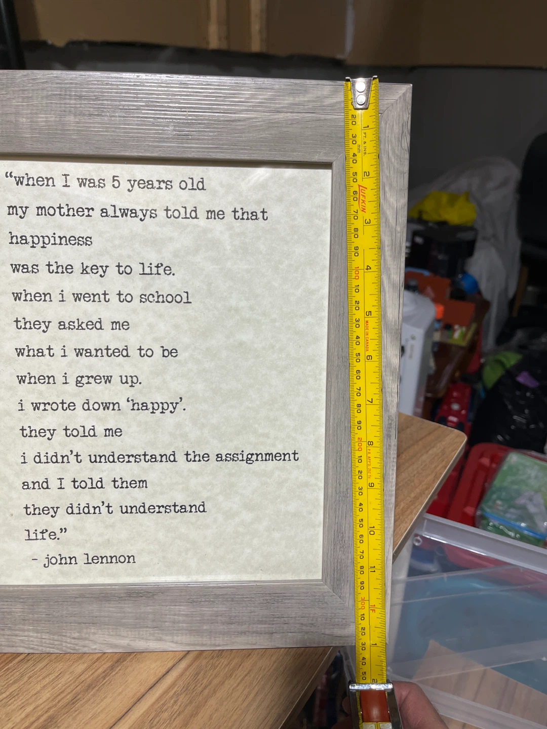 John Lennon Quote Picture Frame - photo 4