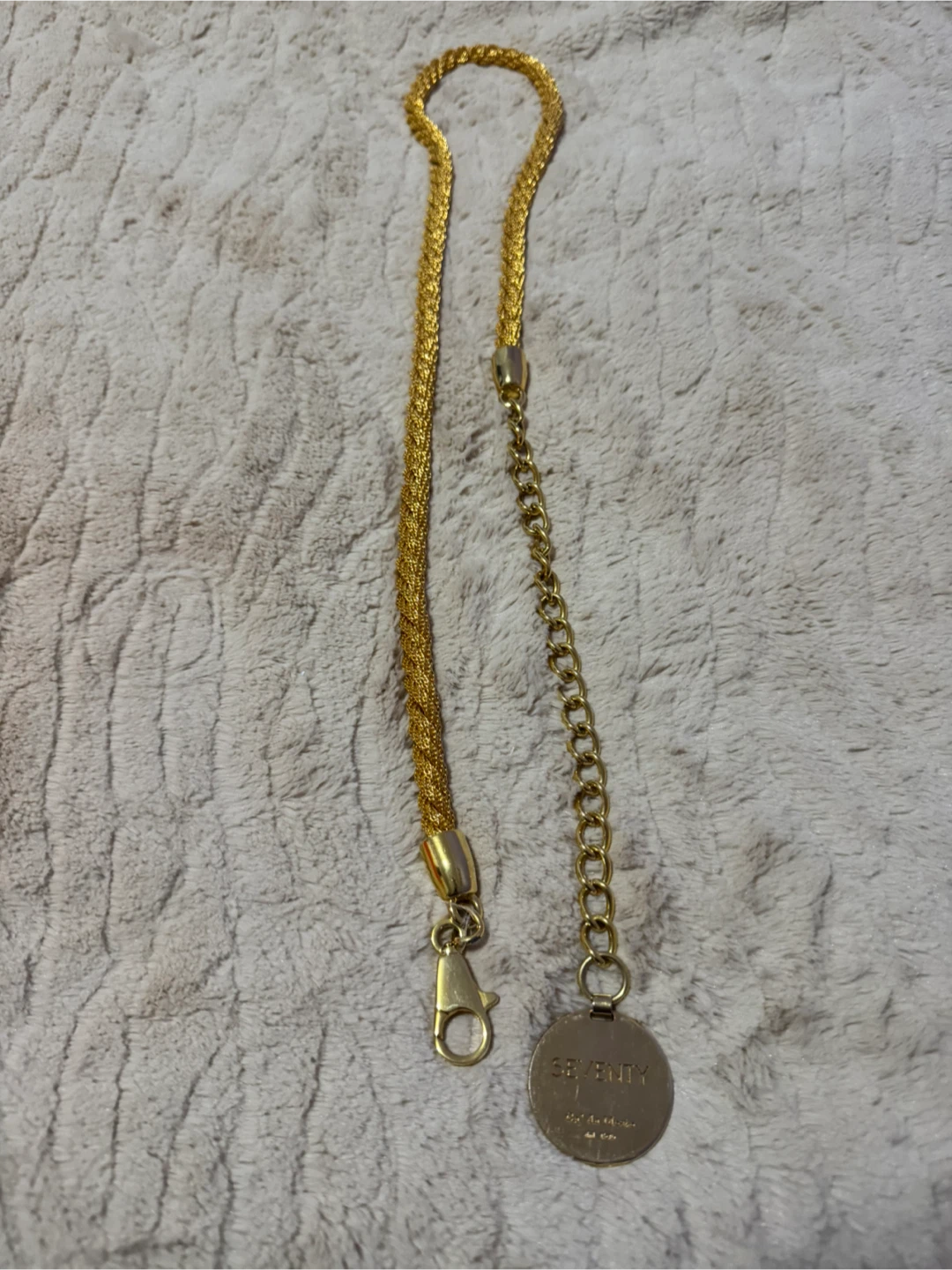 Seventy Gold-Tone Chain Necklace with Pendant