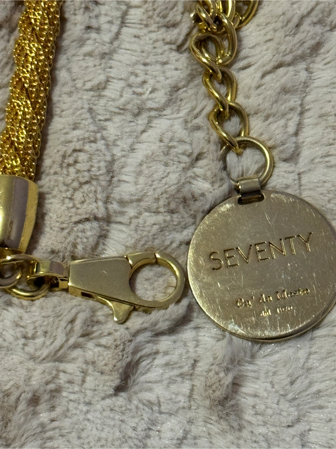Seventy Gold-Tone Chain Necklace with Pendant - photo 2