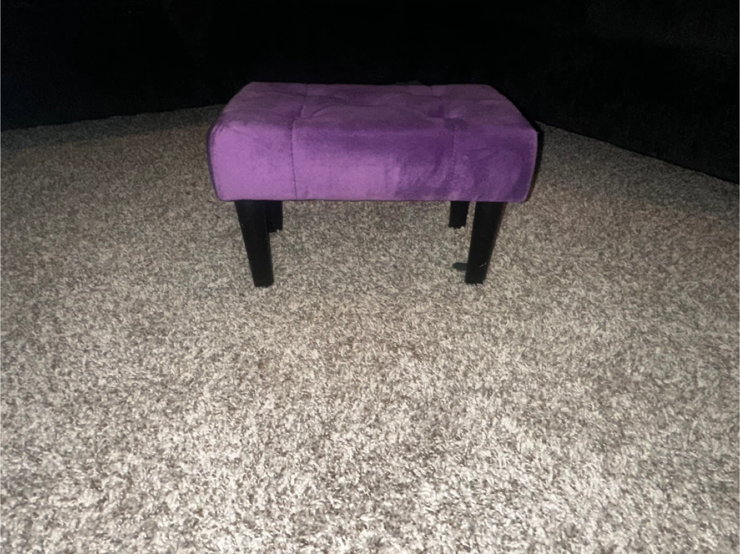 Purple Tufted Ottoman Footrest - photo 2