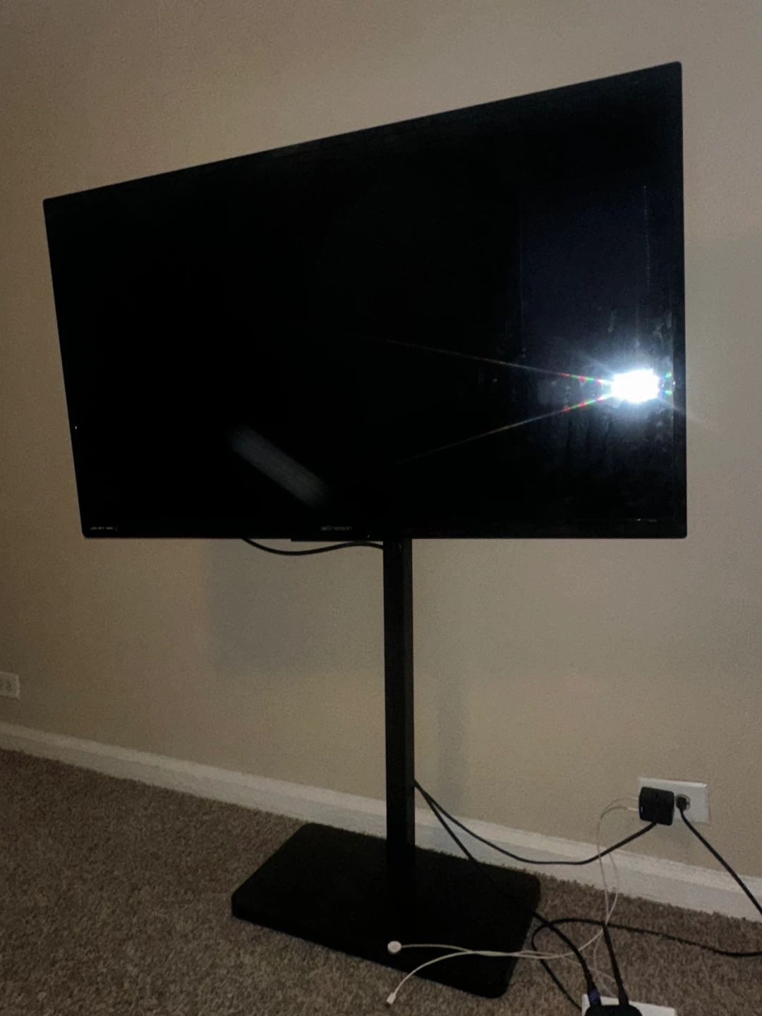 Black Emerson TV and TV Stand