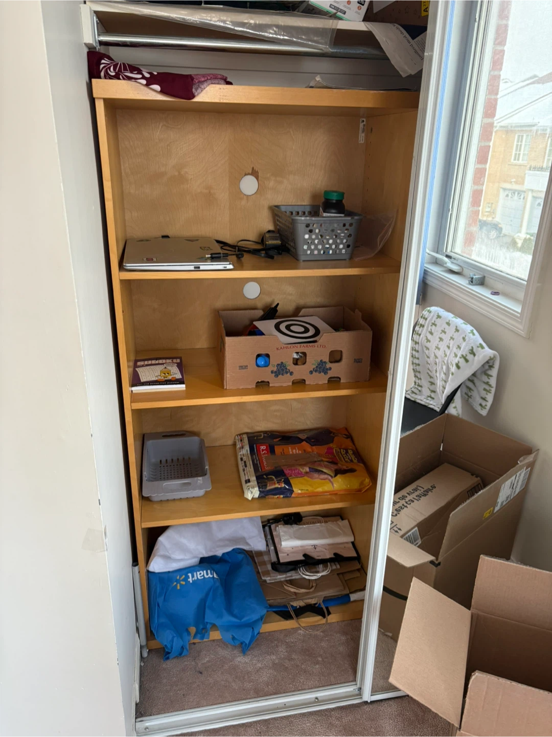 Wooden Bookshelf with 4 Shelves - photo 2