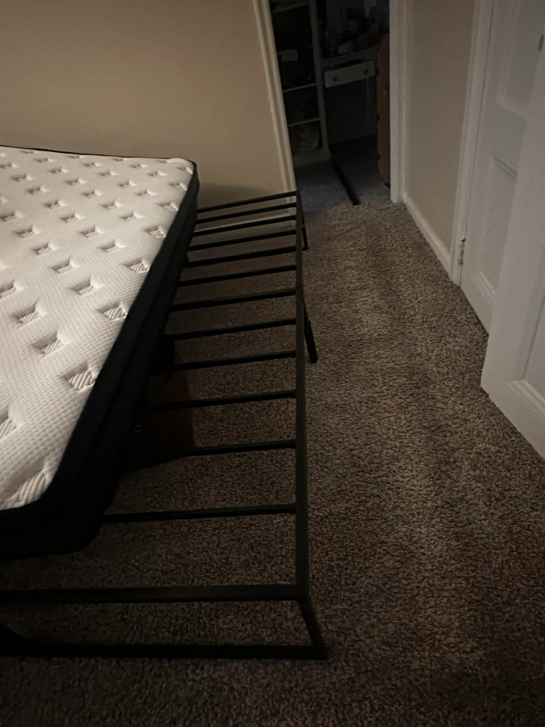 Queen sized Mattress with Metal Bed Frame - photo 2