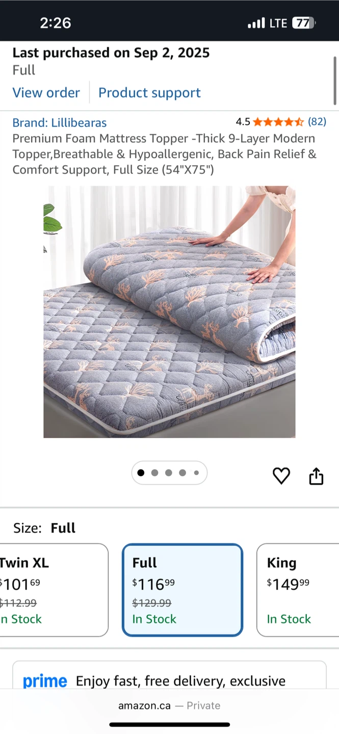 Firm mattress topper (Full size) - photo 5