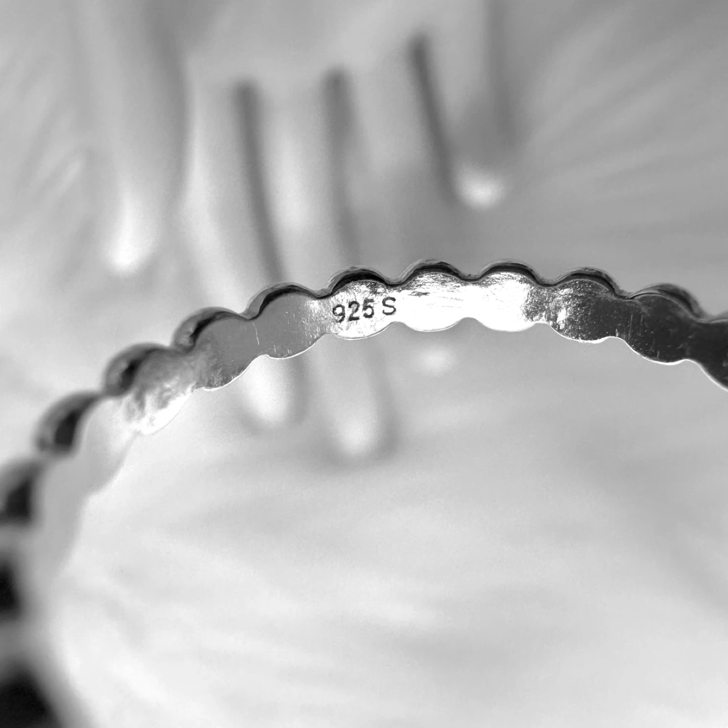 Sterling silver bead ring size 10 - photo 4