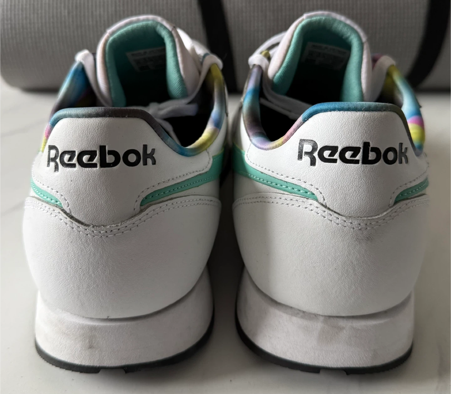 Reebok Classic Leather "Mummy" White Teal Multi-Color Sneakers - photo 2