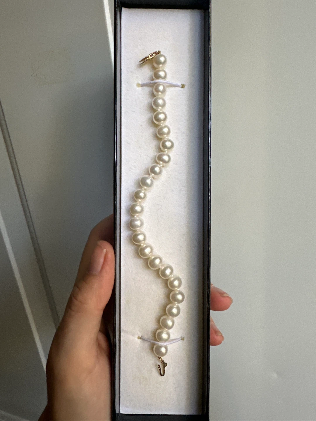 Freshwater Pearl Bracelet with Gold Clasp 14k