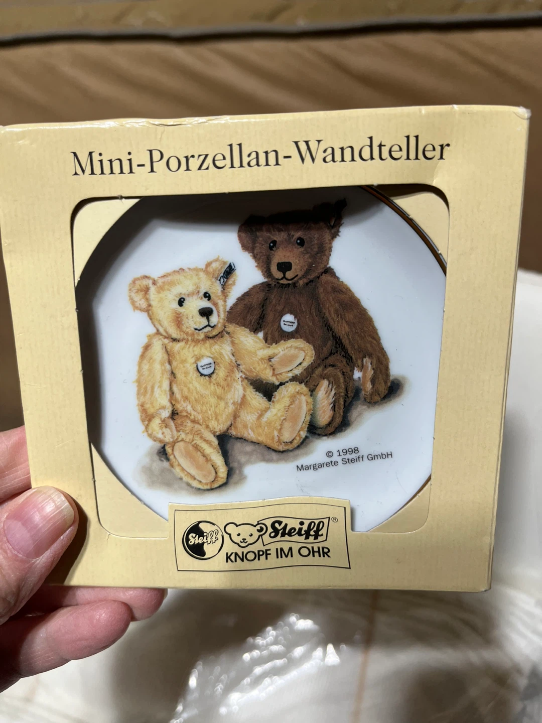 Steiff Mini Porcelain Wall Plate Teddy Bears 1998 - photo 3