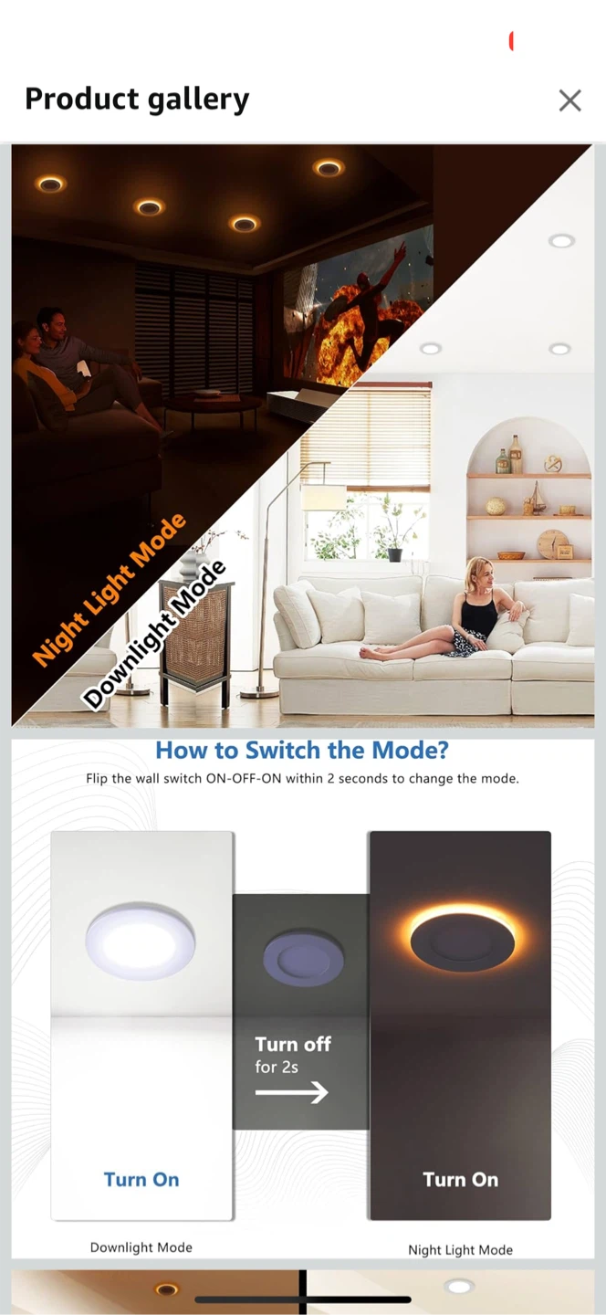 Cyceysun 4-Inch LED Recessed Lights - Pack of 24 - photo 2