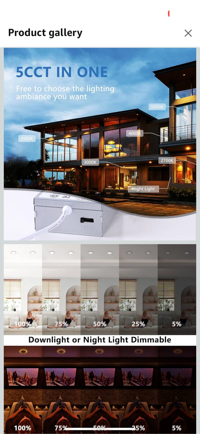 Cyceysun 4-Inch LED Recessed Lights - Pack of 24 - photo 5