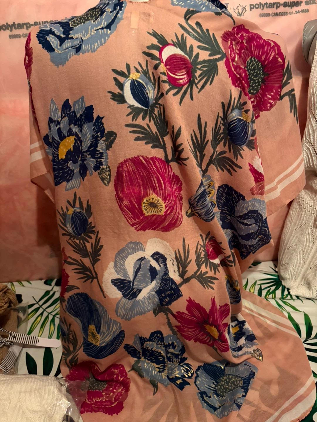 Floral Print Cover Up- Pink - photo 2