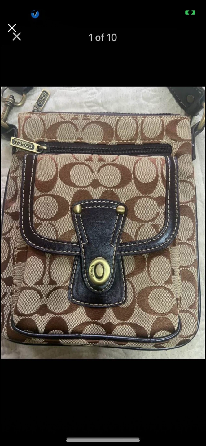 New Coach Signature C Monogram Crossbody Bag