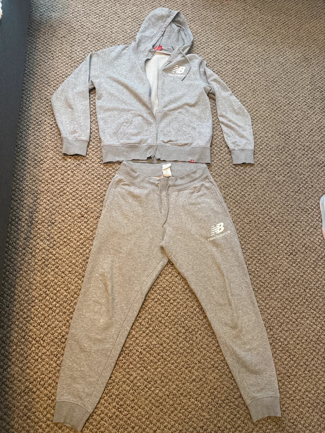 New Balance Grey Jogger Set Hoodie and Pants