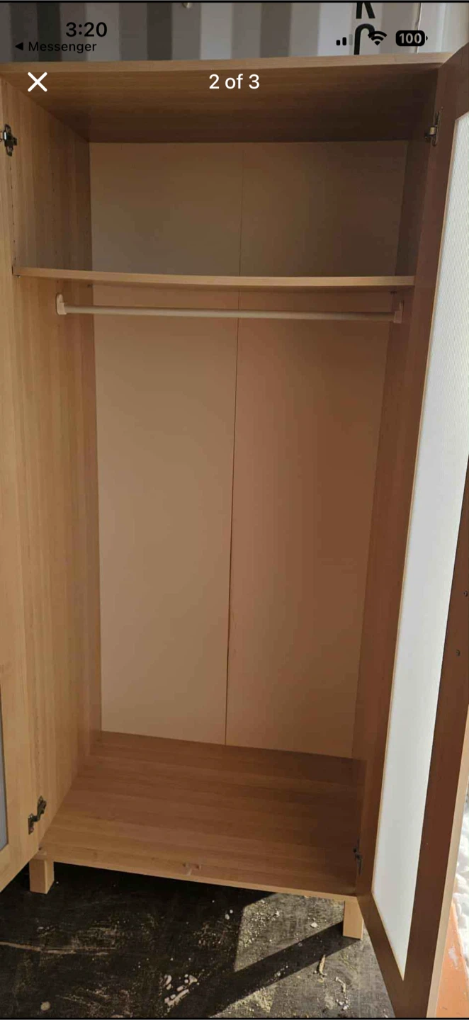 IKEA Wardrobe with Frosted Glass Doors - photo 2