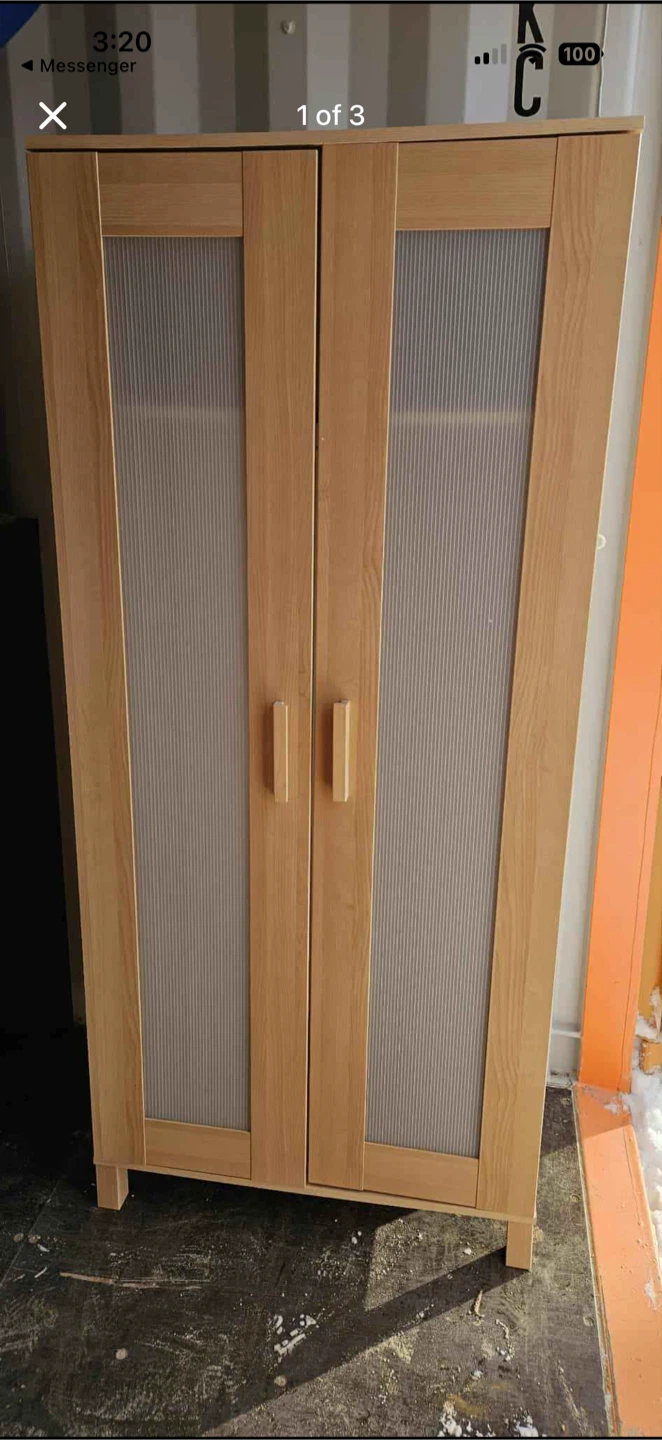IKEA Wardrobe with Frosted Glass Doors