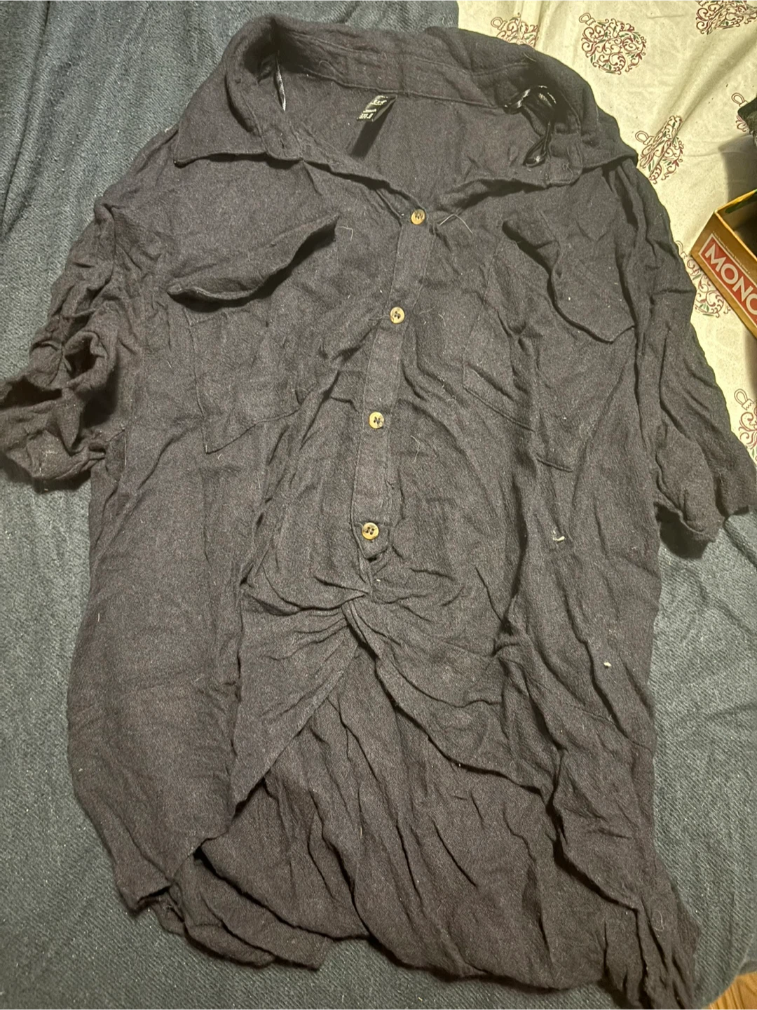 ZARA TRF Collection Women's Button-Up Shirt - Grey - Size M