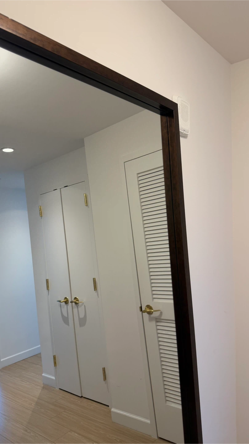 Large Floor Mirror with Dark Wood Frame - photo 4