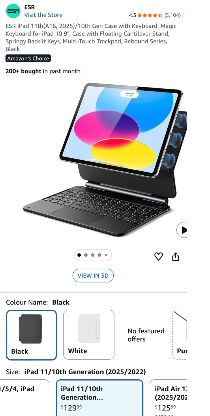 ESR iPad 11"/10th Gen Case with Keyboard & Multi-Touch Trackpad - photo 2