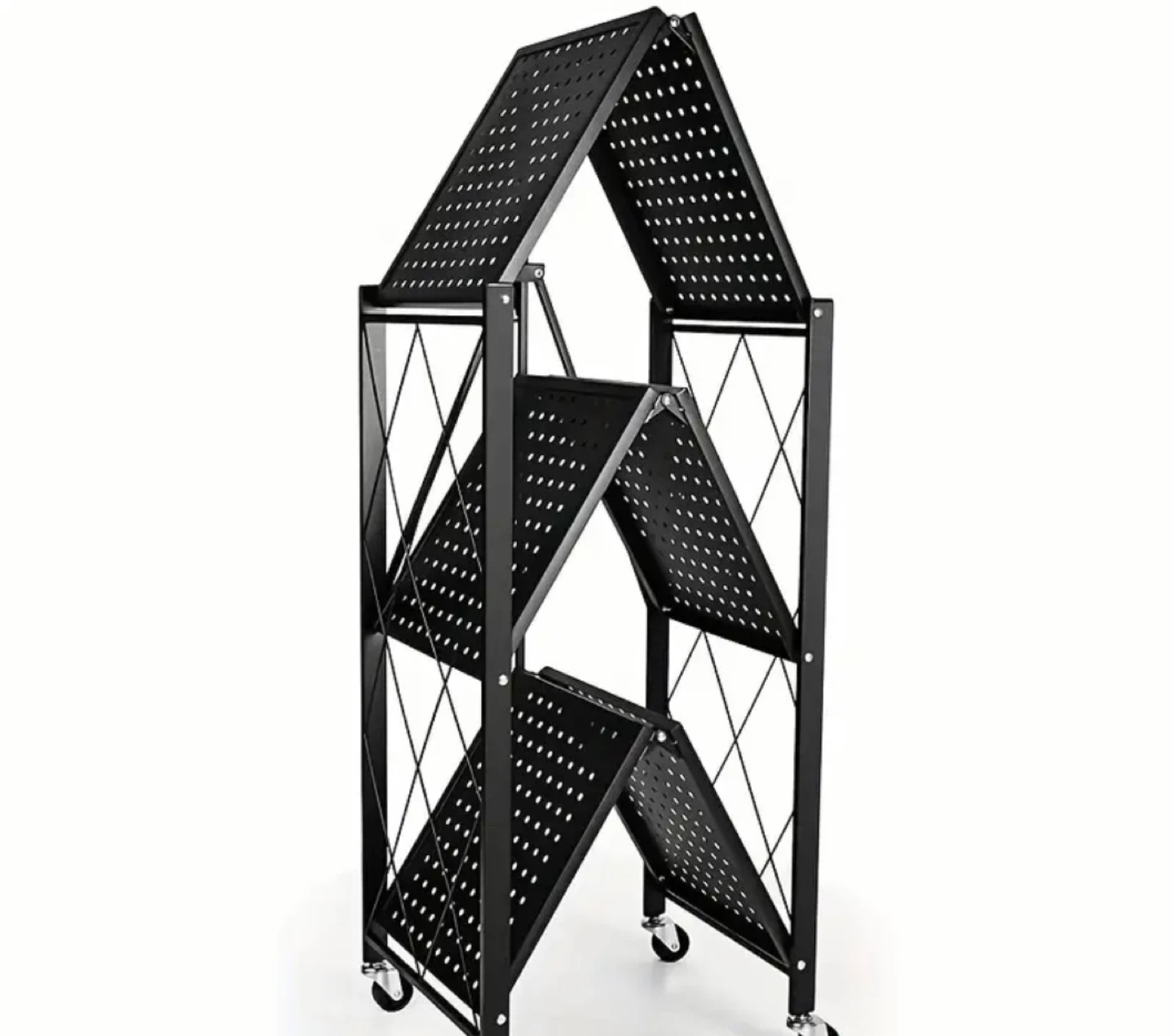 3-Tier Rolling Metal Kitchen Storage Rack/ Utility Cart - photo 4