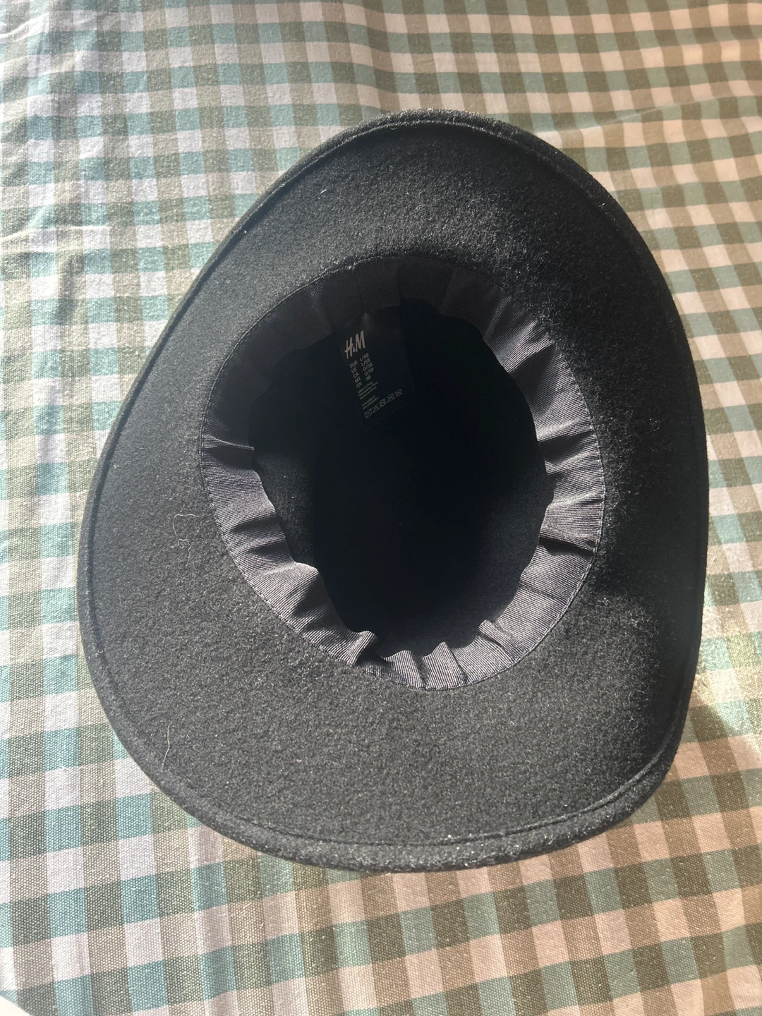 H&M Black Fedora Hat Size L/58 - photo 3